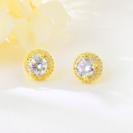 Picture of Delicate White Stud Earrings with No-Risk Return