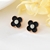 Picture of Eye-Catching Black Rose Gold Plated Stud Earrings in Bulk