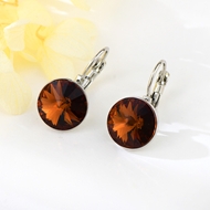 Show details for 12 mm Swarovski Element Crystal Satellite Diamond Earrings