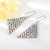 Picture of Distinctive White Platinum Plated Dangle Earrings with Low MOQ