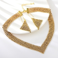 Show details for Brand New Yellow Gold Plated 2 Piece Jewelry Set with SGS/ISO Certification