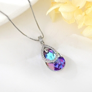 Show details for Zinc Alloy Blue Pendant Necklace with 3~7 Day Delivery