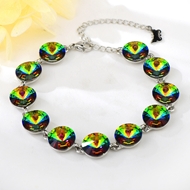 Picture of New Season Green Platinum Plated Fashion Bracelet with Full Guarantee