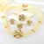 Picture of Trendy Gold Plated Flowers & Plants 4 Piece Jewelry Set with No-Risk Refund