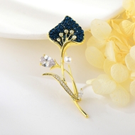 Show details for Copper or Brass Flowers & Plants Brooche with Price