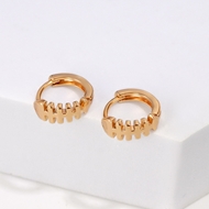 Picture of Delicate Copper or Brass Huggie Earrings with Beautiful Craftmanship