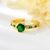 Picture of Bulk Gold Plated Green Adjustable Ring Exclusive Online