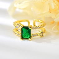 Show details for Irresistible Green Gold Plated Adjustable Ring For Your Occasions