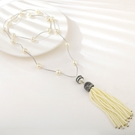 Show details for Best Quality Classic shell pearl Y Necklace