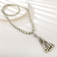 Show details for Classic Cubic Zirconia Y Necklace in Flattering Style