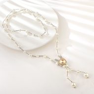 Show details for Impressive Yellow Platinum Plated Y Necklace with Low MOQ