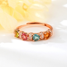 Show details for Low Price Rose Gold Plated Colorful Adjustable Ring from Trust-worthy Supplier