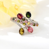 Picture of New Season Colorful Cubic Zirconia Adjustable Ring with SGS/ISO Certification