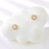 Show details for Fashionable Small White Dangle Earrings