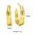 Picture of New Season Gold Plated Big Big Hoop Earrings with SGS/ISO Certification