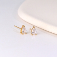 Picture of Love & Heart Cubic Zirconia Big Stud Earrings with Speedy Delivery