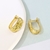 Picture of Copper or Brass Gold Plated Huggie Earrings in Flattering Style