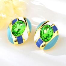 Show details for Designer Gold Plated Dubai Dangle Earrings with No-Risk Return