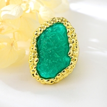 Show details for Bling Big Green Fashion Ring