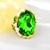 Picture of Impressive Green Big Fashion Ring with Low MOQ