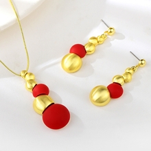 Show details for New Season Red Gold Plated 2 Piece Jewelry Set with Wow Elements