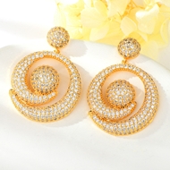 Show details for Eye-Catching White Luxury Dangle Earrings with Member Discount
