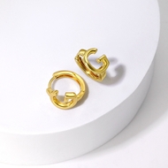 Picture of Delicate Small Huggie Earrings of Original Design