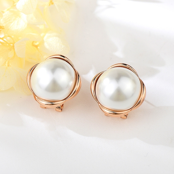 Picture of Rose Gold Plated Classic Big Stud Earrings Wholesale Price