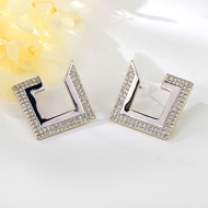 Show details for Shop Platinum Plated Classic Big Stud Earrings with Wow Elements