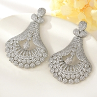 Show details for Sparkling Big Luxury Dangle Earrings