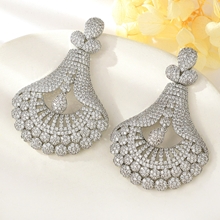 Show details for Sparkling Big Luxury Dangle Earrings