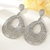 Picture of Inexpensive Platinum Plated Copper or Brass Dangle Earrings from Reliable Manufacturer