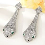 Show details for Luxury Cubic Zirconia Dangle Earrings in Flattering Style