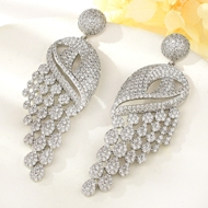 Show details for Shop Platinum Plated Luxury Dangle Earrings with Wow Elements