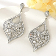 Show details for Famous Big Copper or Brass Dangle Earrings