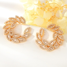 Show details for Leaf White Dangle Earrings with Speedy Delivery