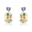 Show details for Attractive Purple Cubic Zirconia Dangle Earrings with No-Risk Return