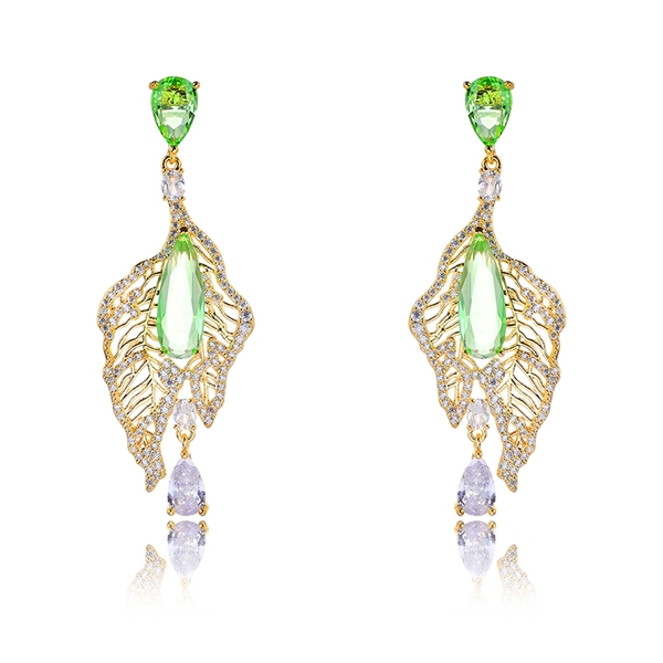 Picture of Affordable Gold Plated Luxury Dangle Earrings for Ladies