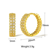 Picture of Distinctive White Cubic Zirconia Huggie Earrings with Low MOQ