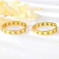 Show details for Shop Gold Plated Love & Heart Huggie Earrings with Fast Shipping
