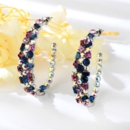 Show details for Nice Cubic Zirconia Copper or Brass Big Hoop Earrings