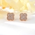 Picture of Reasonably Priced Rose Gold Plated Cubic Zirconia Big Stud Earrings with Beautiful Craftmanship