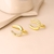 Picture of Good Cubic Zirconia Delicate Huggie Earrings