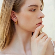 Picture of Delicate Plain Delicate Huggie Earrings