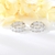 Picture of Delicate Cubic Zirconia 925 Sterling Silver Huggie Earrings