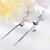 Picture of Designer Platinum Plated Butterfly Tassel Earrings with No-Risk Return