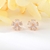 Picture of Buy Rose Gold Plated White Big Stud Earrings with Unbeatable Quality