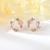 Picture of Charming White 925 Sterling Silver Big Stud Earrings As a Gift