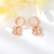 Picture of Nice Cubic Zirconia Rose Gold Plated Dangle Earrings