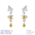 Picture of Good Quality Cubic Zirconia Big Dangle Earrings